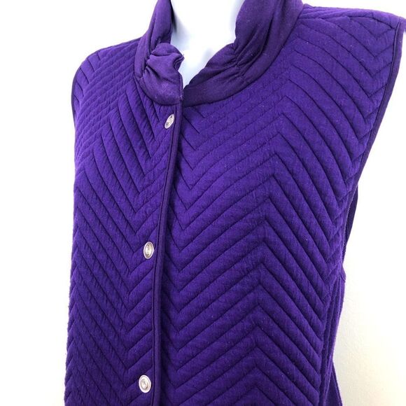 Chico’s Large ( Size 12) Purple Vest - Picture 2 of 13